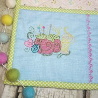 Sewing Pin Cushion Machine Embroidery Design  - Sketch Stitch